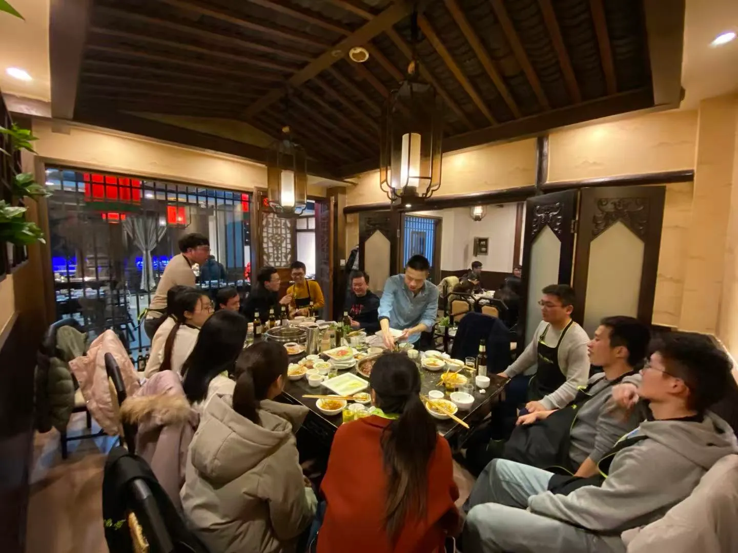 New Year's Eve lab dinner