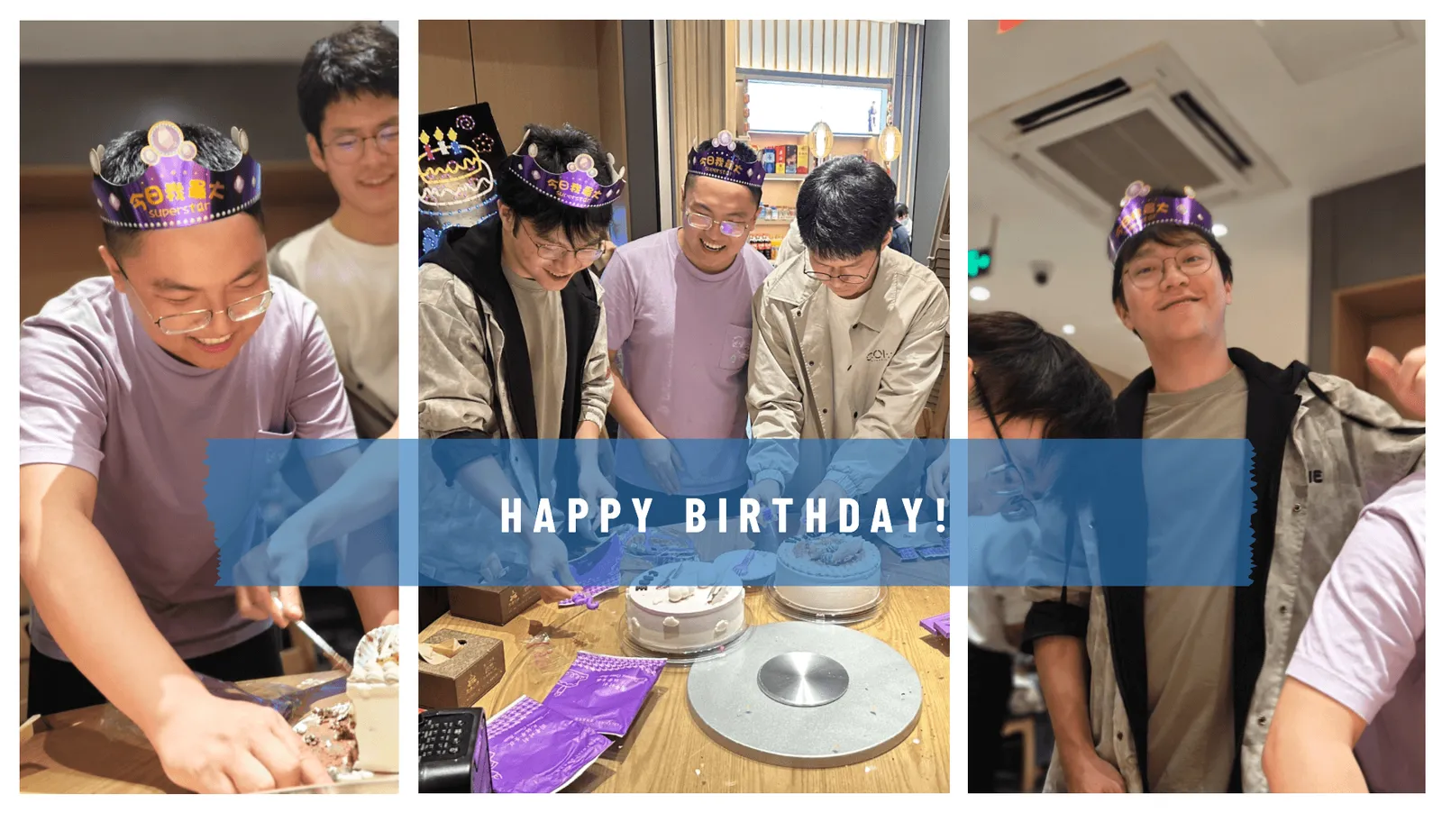 Birthday celebration for Bin Chen and Wenzheng Shu