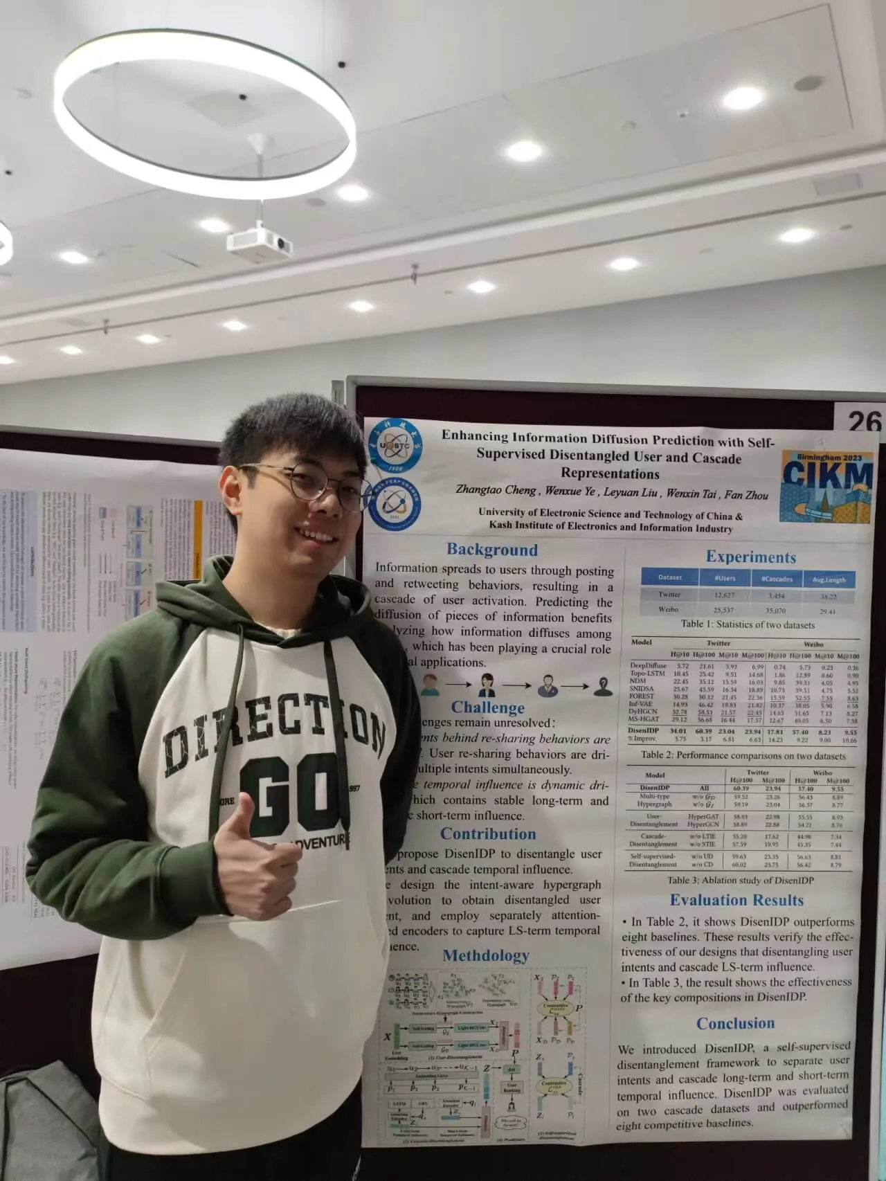 Zhangtao Cheng at CIKM 2023, Birmingham, UK