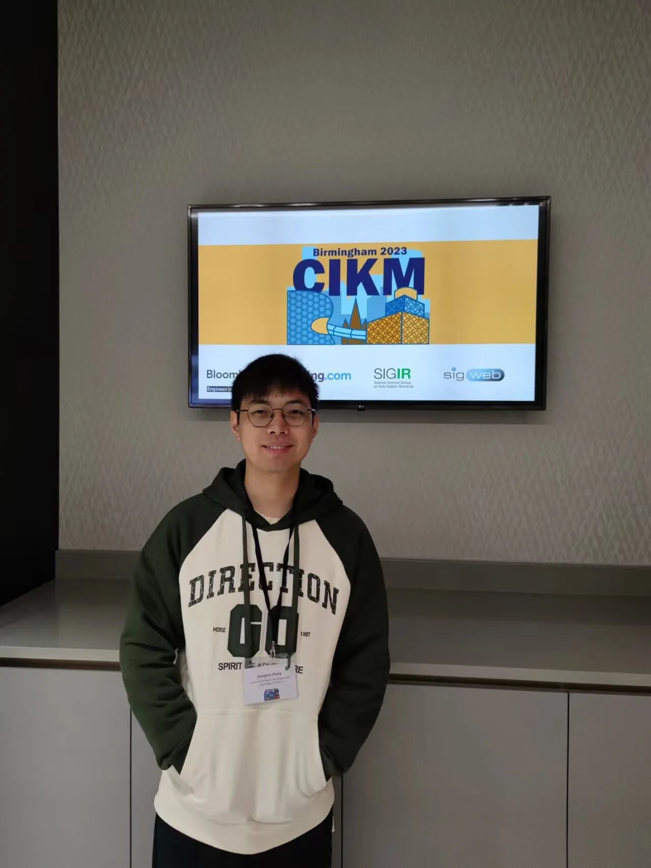 Zhangtao Cheng at CIKM 2023, Birmingham, UK