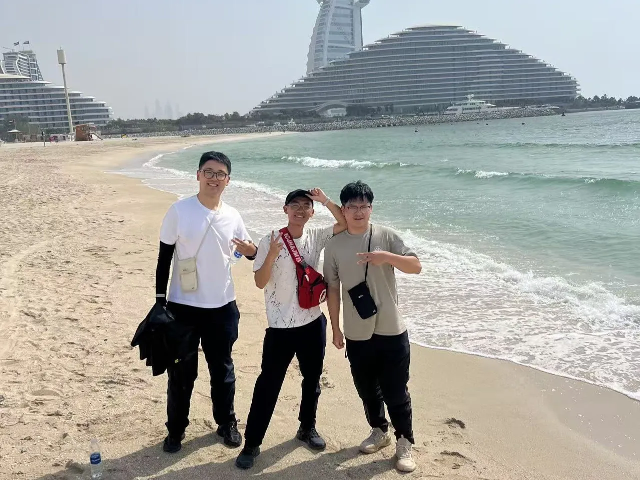 Lab members at the Burj Al Arab, Dubai