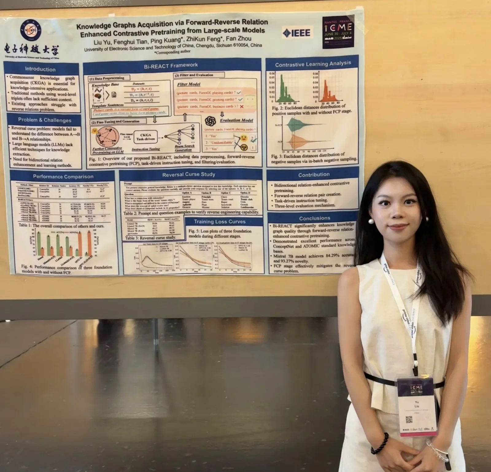 Liu Yu at IEEE ICME 2025, Nantes