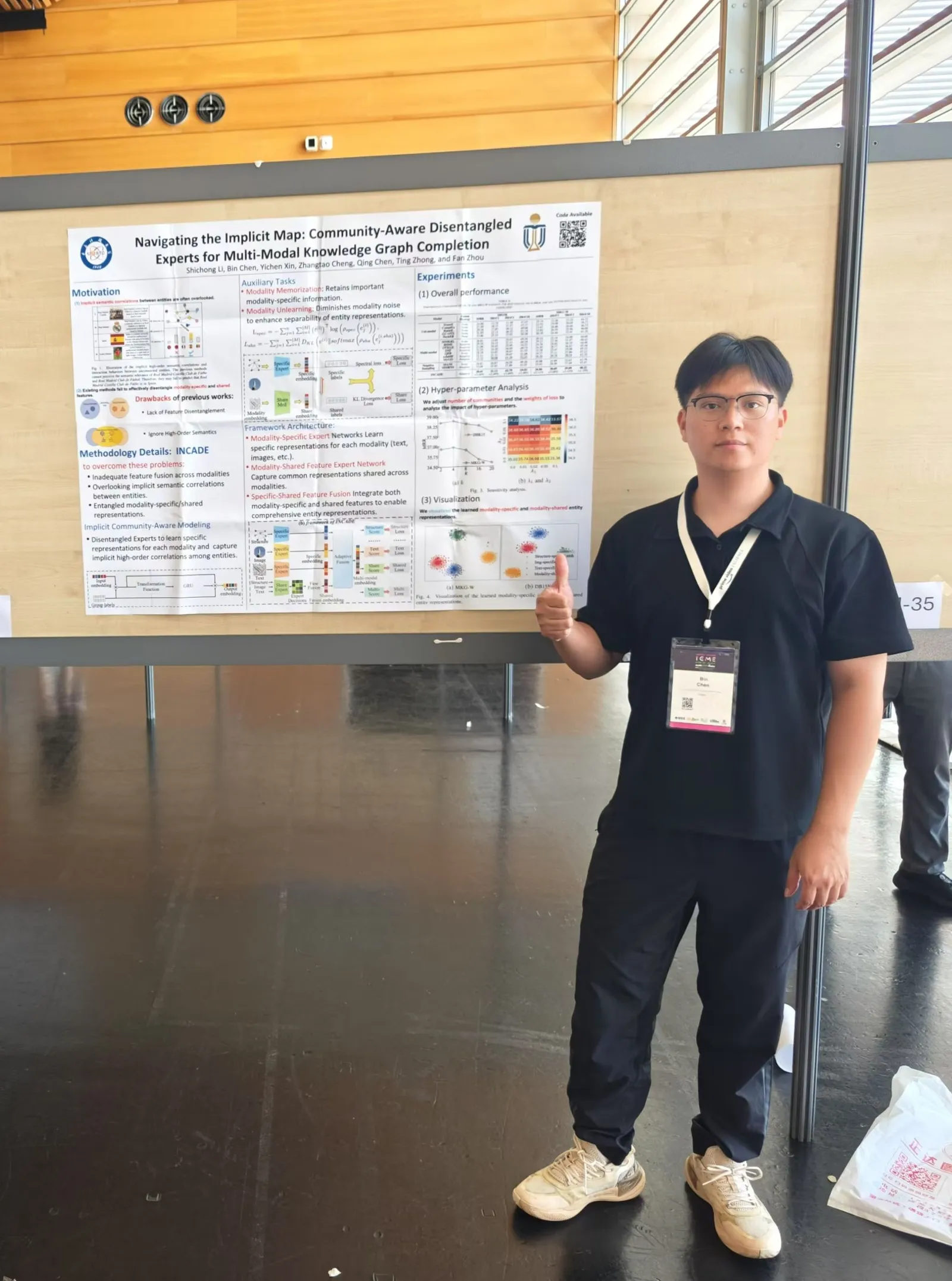 Bin Chen at IEEE ICME 2025, Nantes