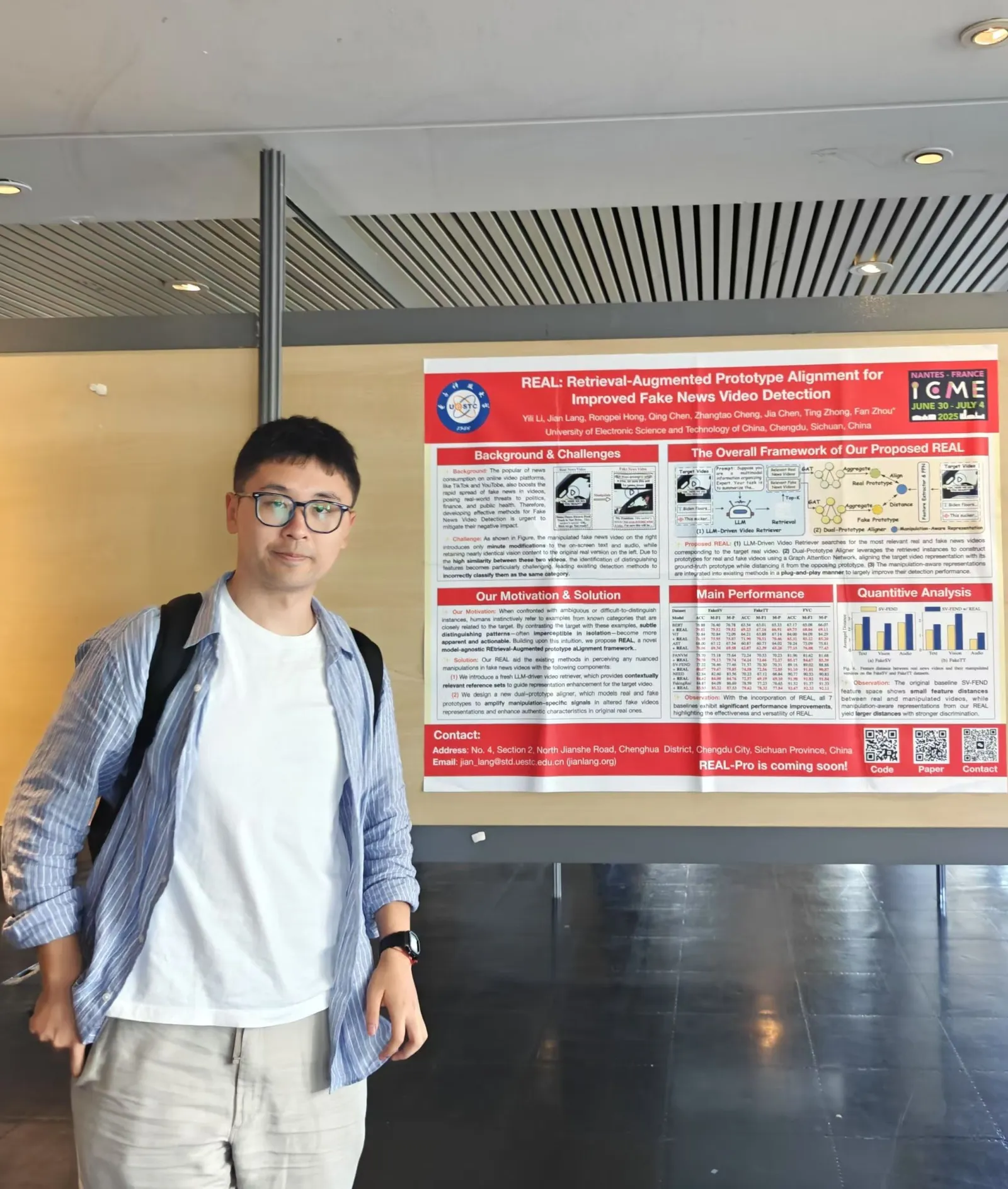 Jiati Cai at IEEE ICME 2025, Nantes